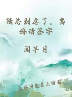 陆总别虐了,离婚请签字